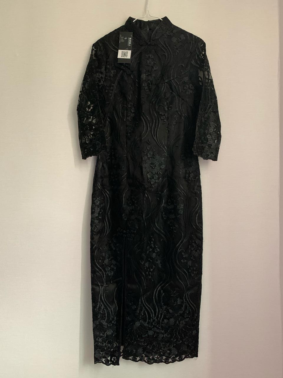 블랙 치파오 파티복