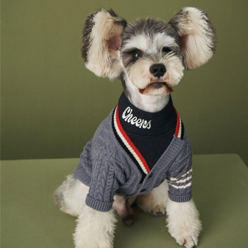 톰브라운 니트 가디건 S-2XL 강아지니트 스웨터 가디건 명품강아지옷