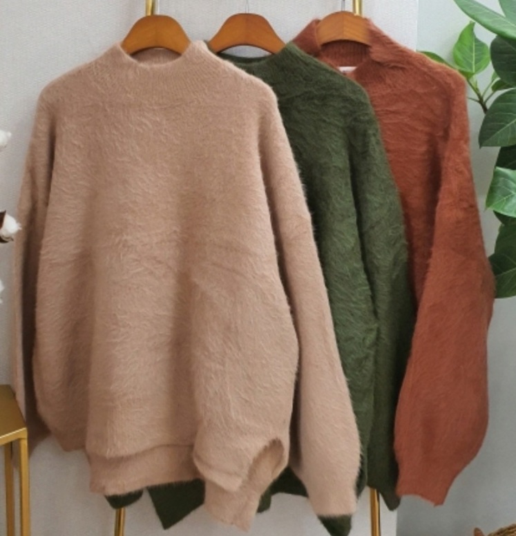 브라운 앙고라 니트 새상품!