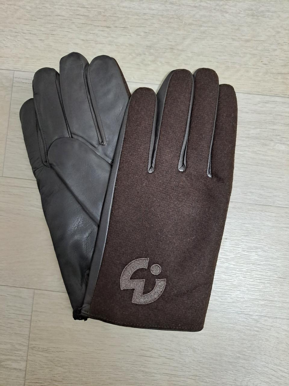 밀라숀 로고패턴 반모가죽장갑.새상품