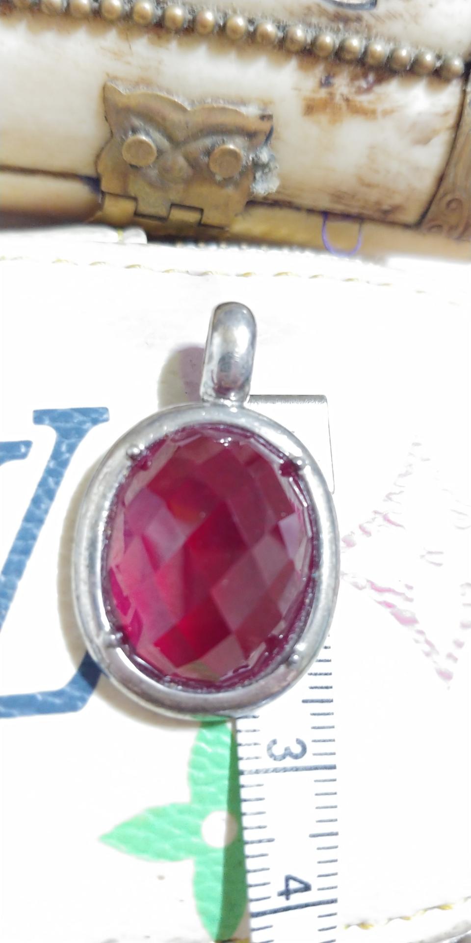 가바  실버 목걸이 메달