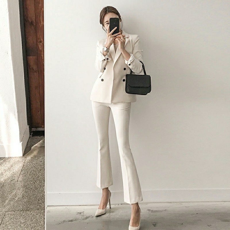 슬림 OL 더블 브레스트 슈트