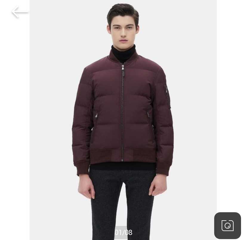 와인색 다운점퍼-BC6938N22Z