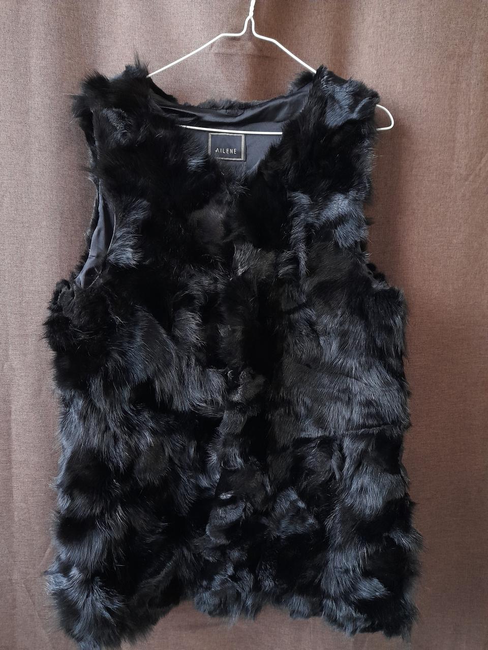 77-88천연모피 롱조끼