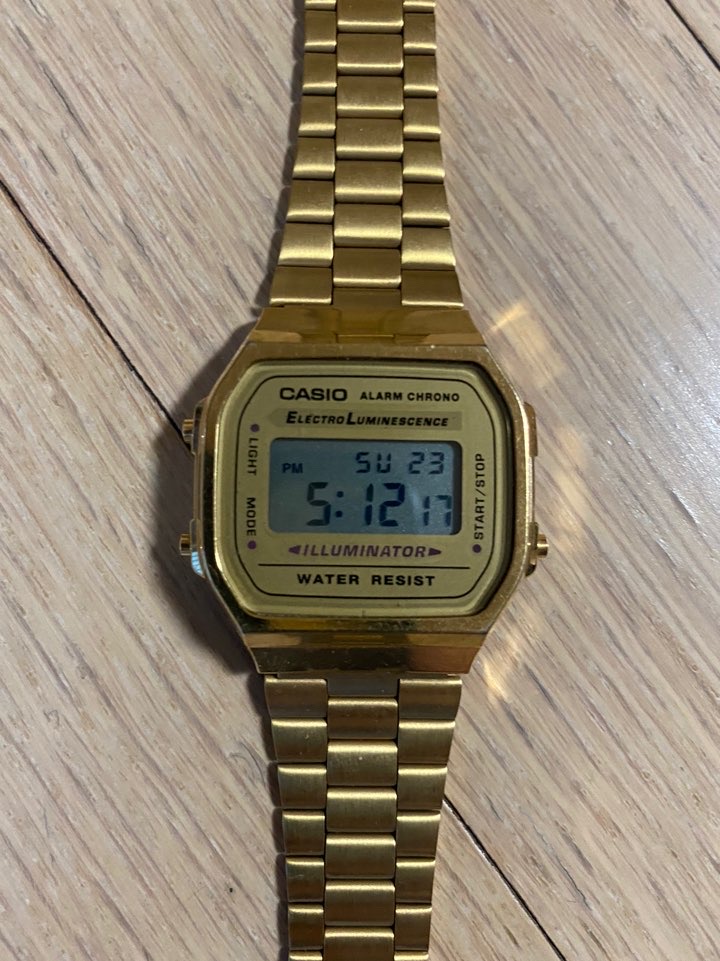 카시오 금장시계 a168wg-9wdf