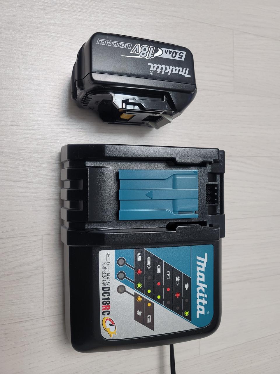 마끼다 18v 5.0Ah 리튬이온 배터리 + 충전기 세트 미사용 새제품