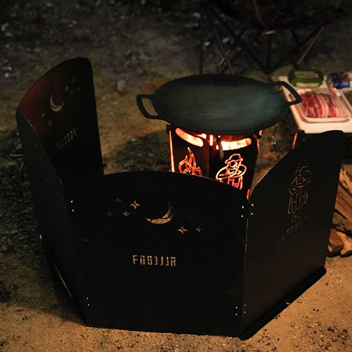 캠핑용 화로대 바람막이