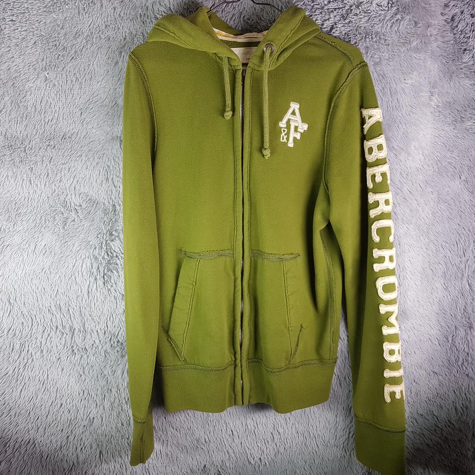 정품 아베크롬비 후드집업 후드 남녀공용 그린 S사이즈