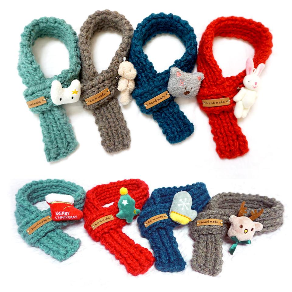 강아지 고양이 핸드메이드 니트 목도리 스카프 쁘띠목도리 크리스마스
