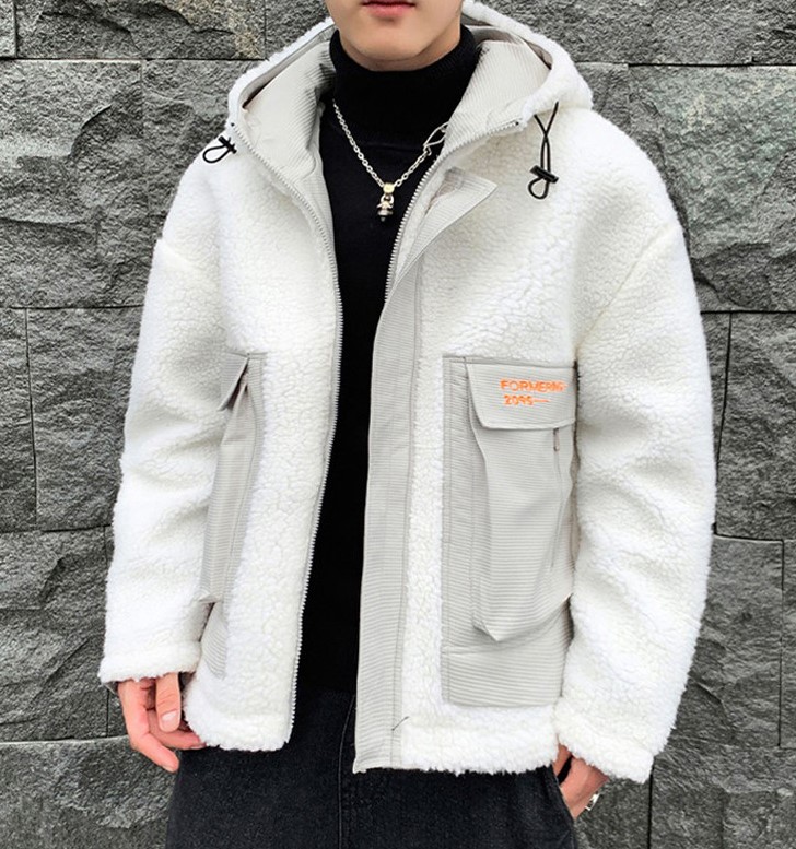 남자후리스 양털후드집업 뽀글이 양털 플리스 자켓