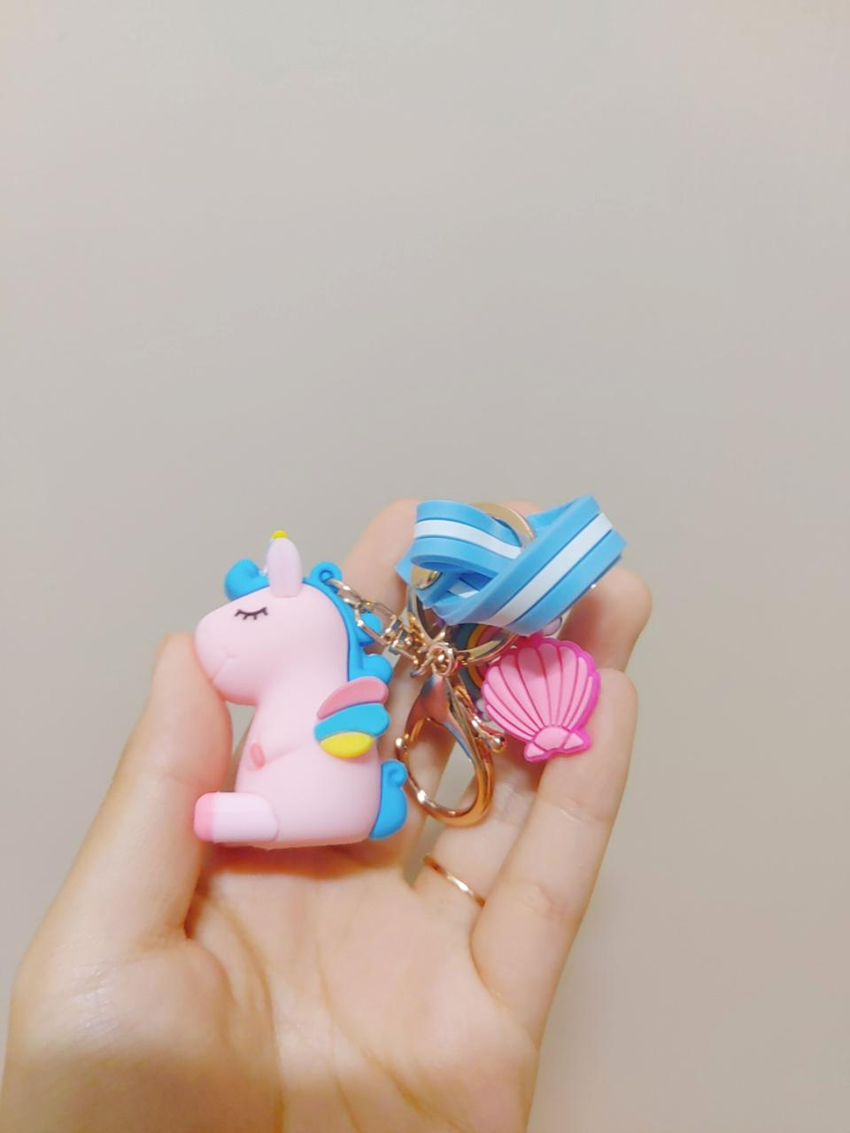 [악세사리] 연분홍 유니콘 키링 장식 고리 새상품