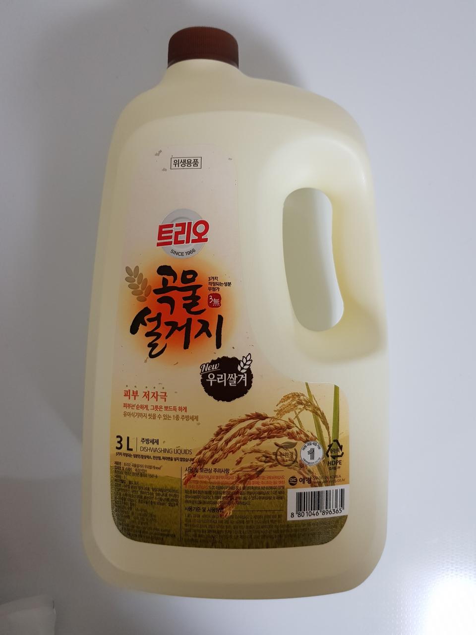 주방세제) 트리오 곡물설거지 3L