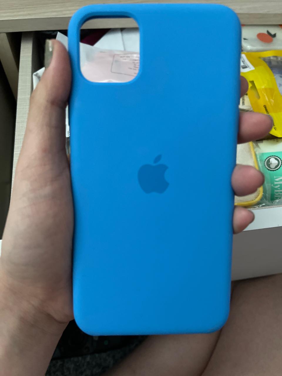 아이폰11프로맥스 서프블루 실리콘정품케이스