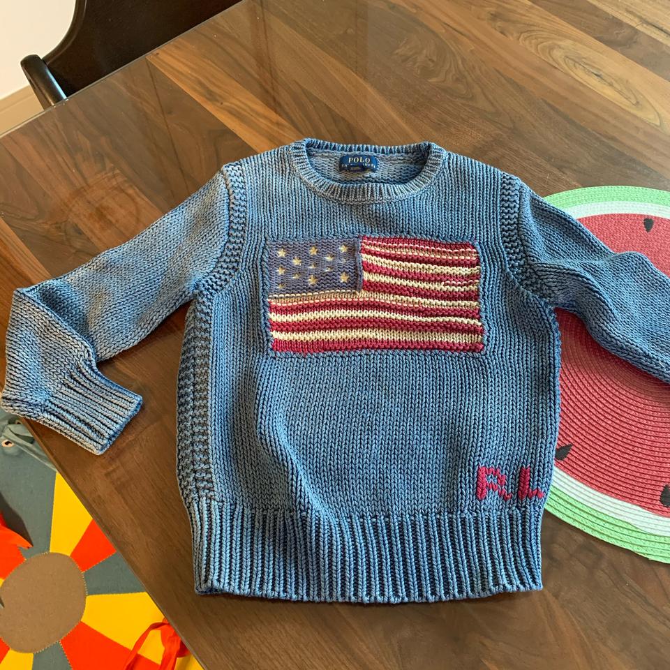 빈티지 성조기 니트
