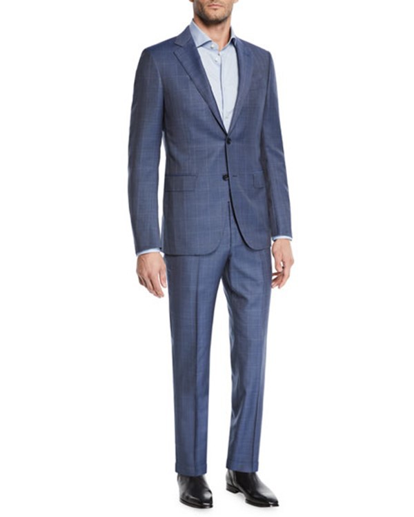 루나에비뉴7 브리오니 윈도우체크 수트 남성 정장 핸드메이드 신사복