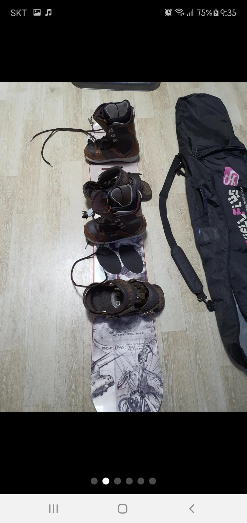 버튼 스노우보드 데크 및 바운딩