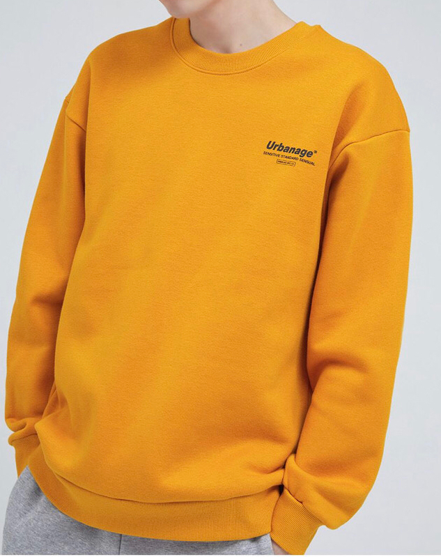 어반에이지 맨투맨 머스타드 L 남여공용