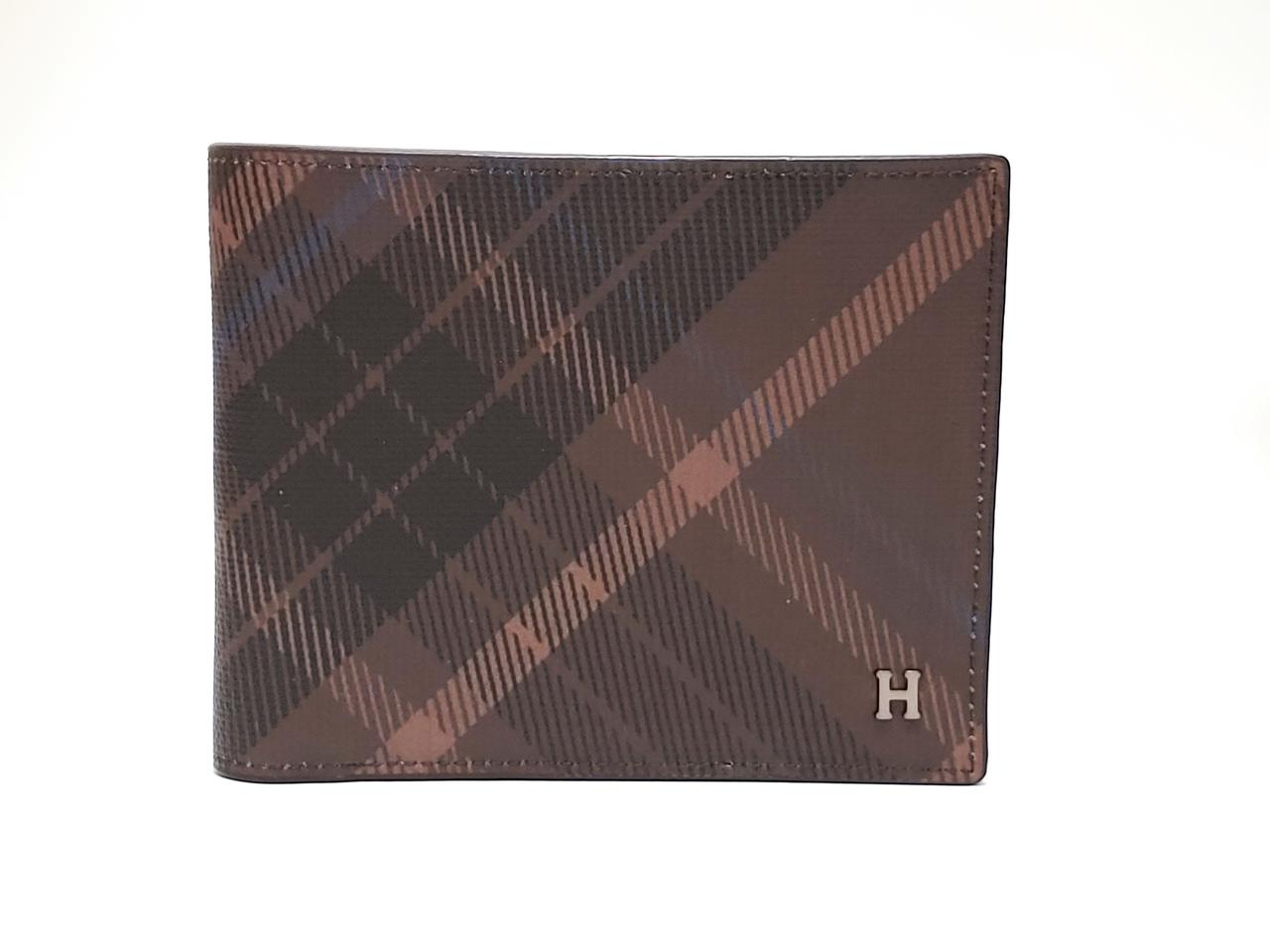 (새제품)헤지스 체크 소가죽 남성 반지갑(정품)