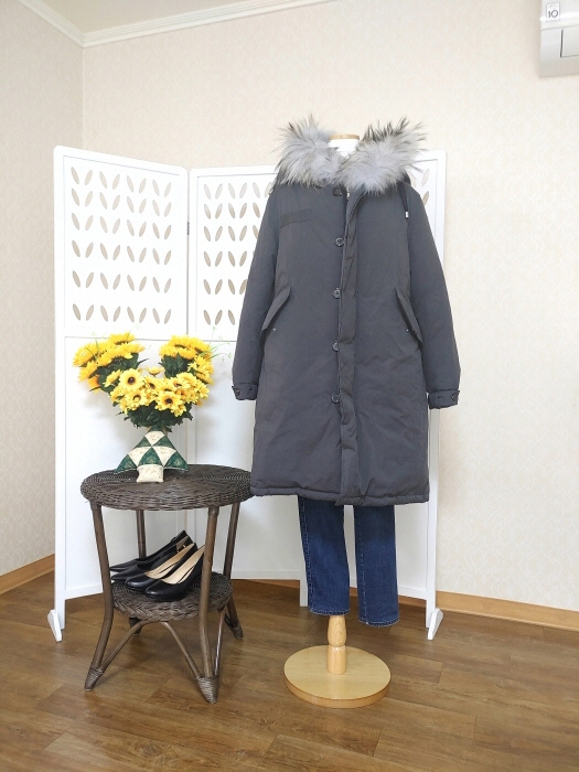 (2018년 10월제품)쥬크 정품 리얼폭스&라쿤후드퍼 만땅 멋진 야상 오리털점퍼 55