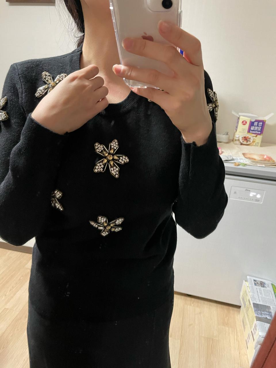 플라워비즈니트(고급스러운니트/연말파티) 무료배송