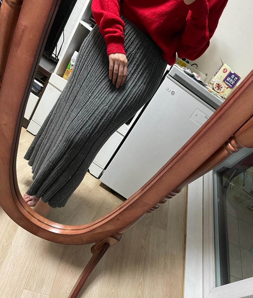 롱니트스커트(살짝 머메이드라인, 몸매보정되고 편해요), 무료배송