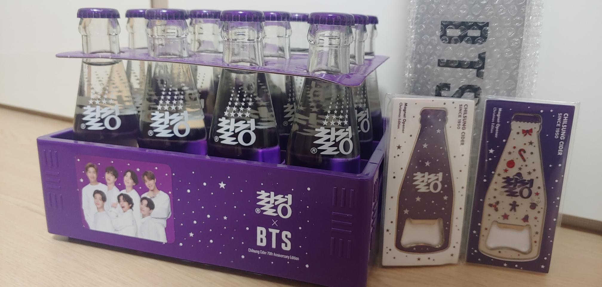 BTS 방탄소년단 칠성사이다 오프너+미니병+포스터