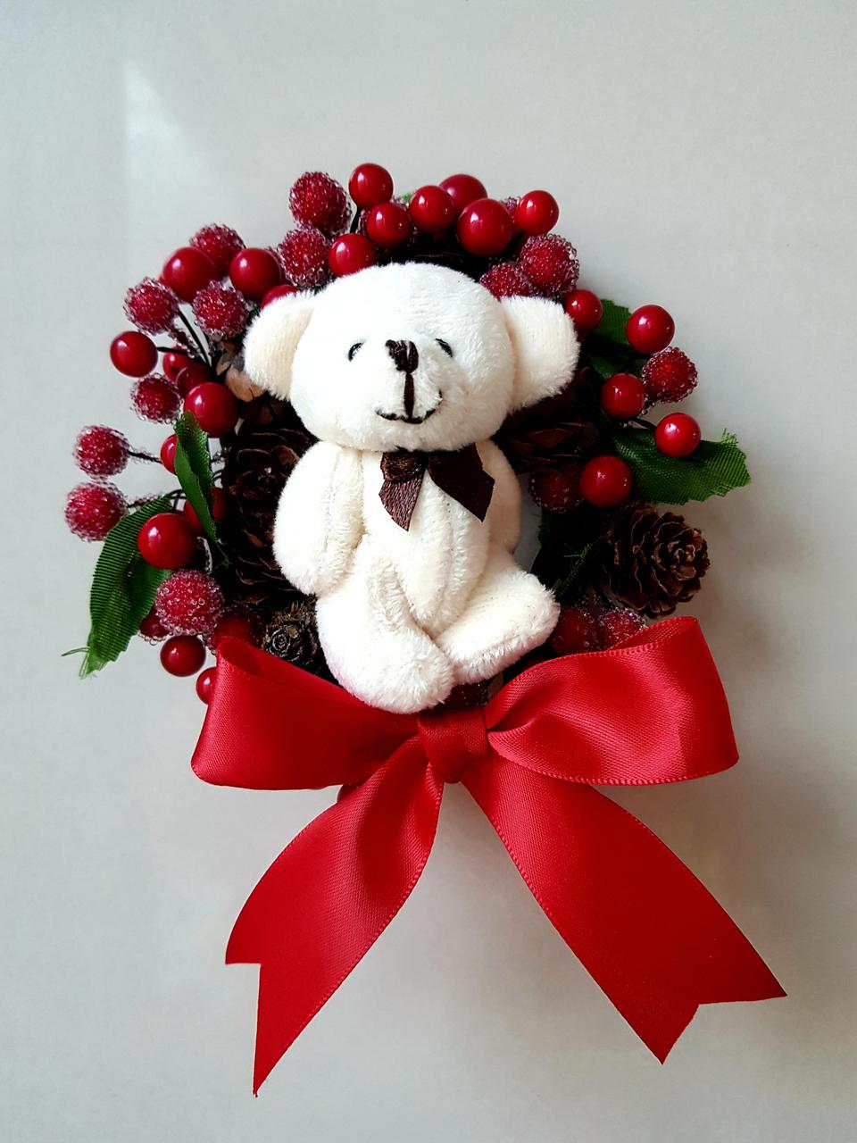 (새상품)2025크리스마스트리/귀여운 곰돌이 리스/카페