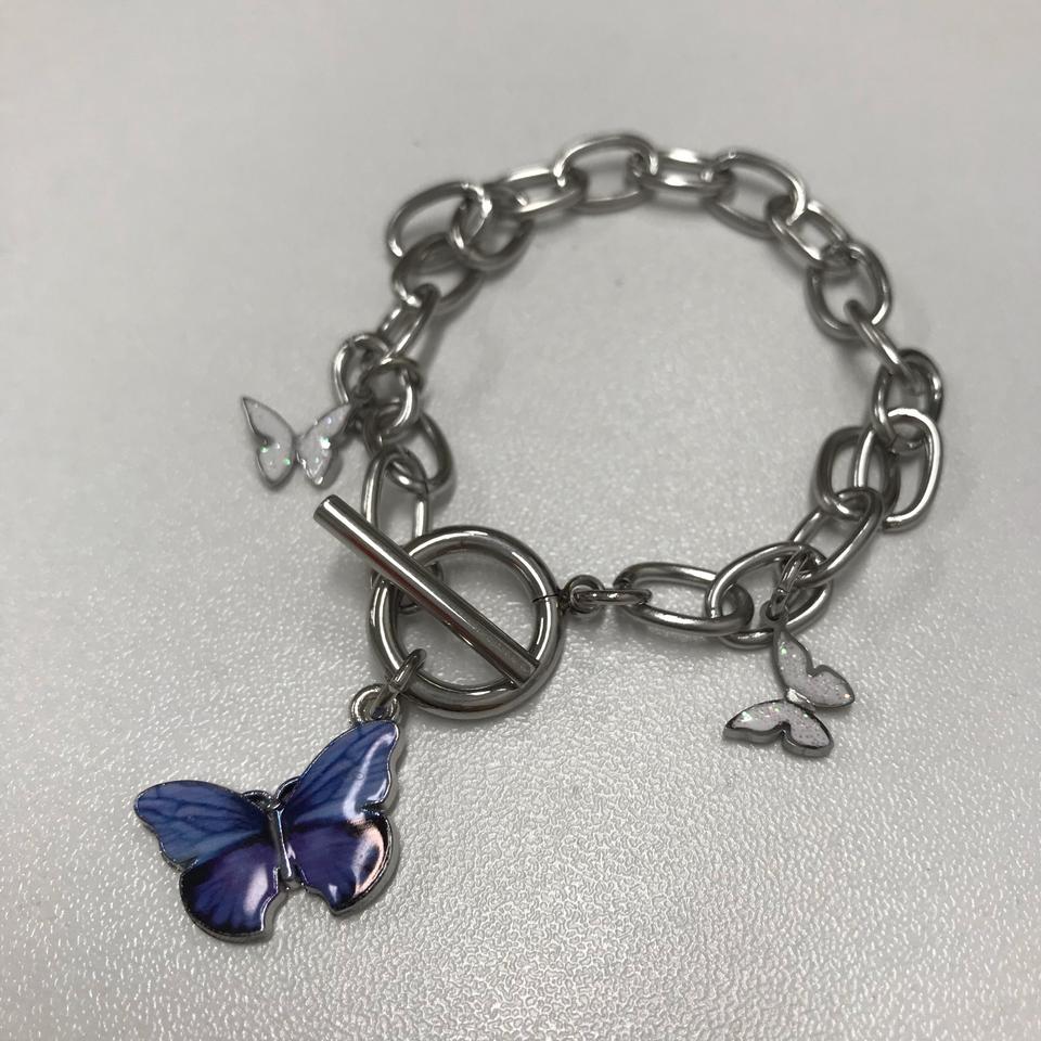 나비 팔찌(블랙퍼플 새제품)