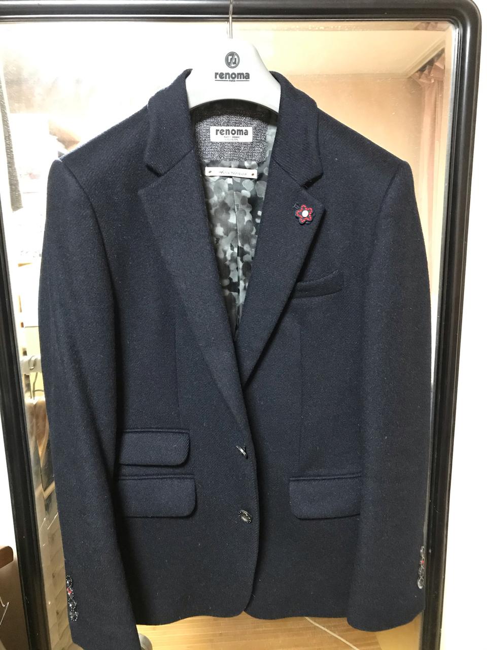 네이비 캐시미어 자켓