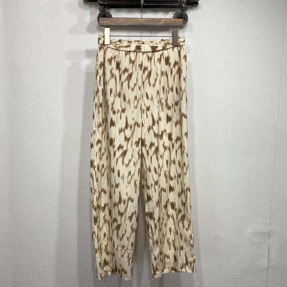 호피 패턴 밴딩 와이드팬츠