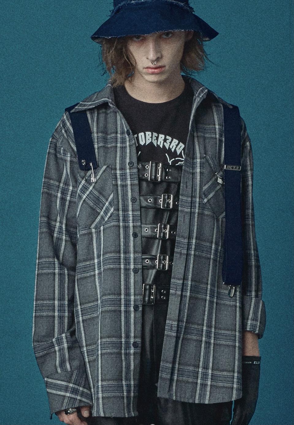 옥토버써드 oct.3 체크 셔츠