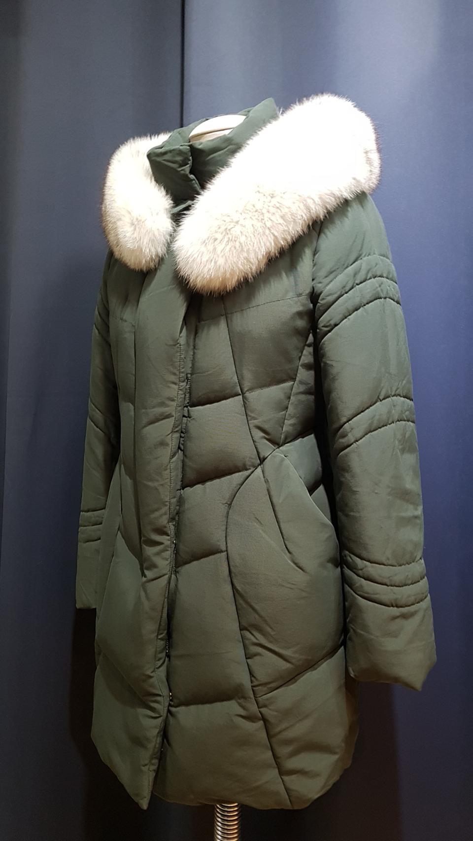 ✔(정55)에스까다 스포츠 정품 폭스퍼 덕다운 패딩^^