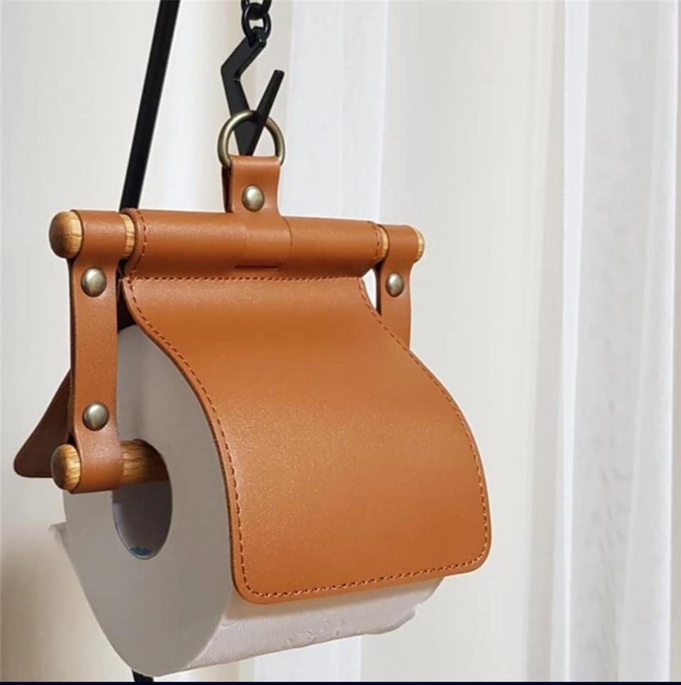 우드 가죽휴지걸이 감성캠핑 두루마리 휴지케이스 3ea