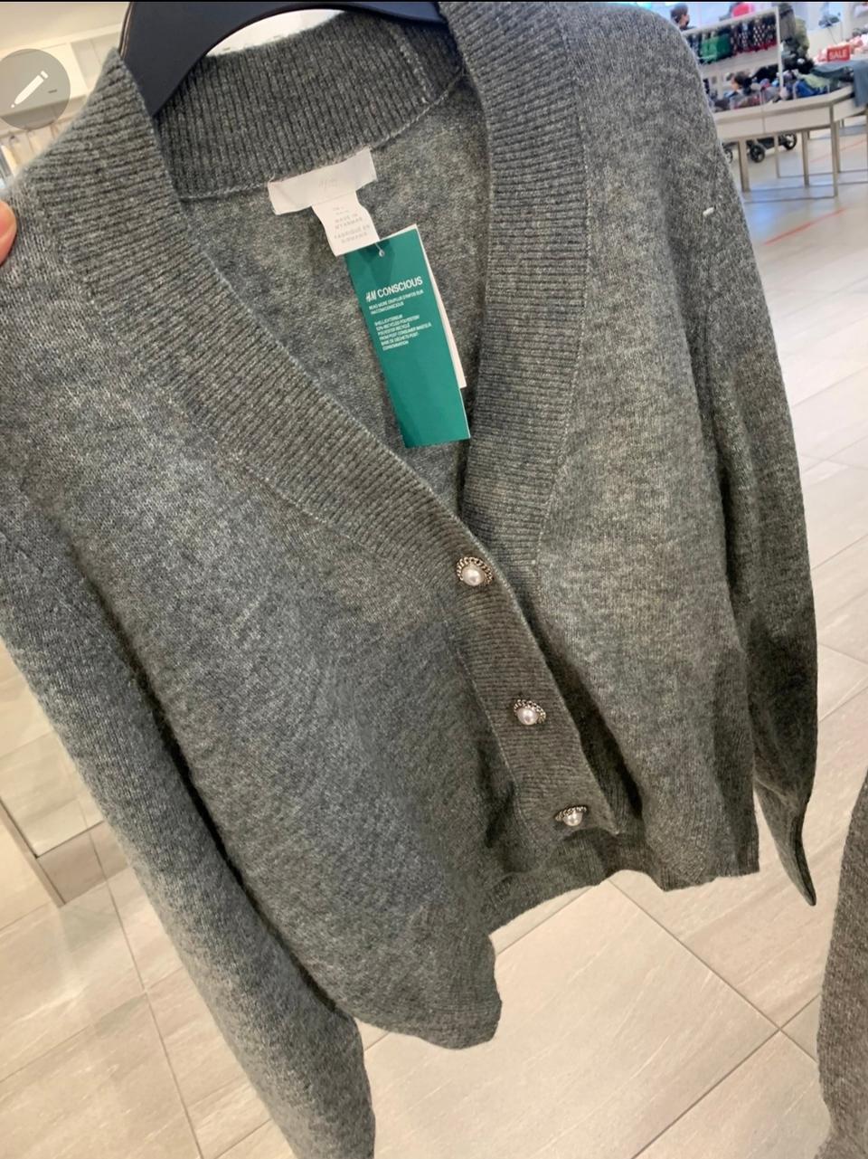 h&m 진주니트가디건