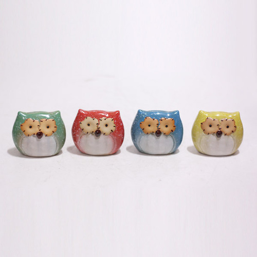 4색상 부엉이 (녹색,빨강,파랑,노랑)