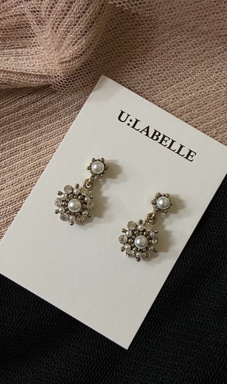 (새상품) 진주 플라워 귀걸이