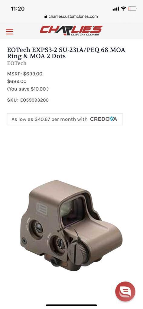 무기 광경EOTech EXPS3-2 SU-231A/PEQ 68 MOA R