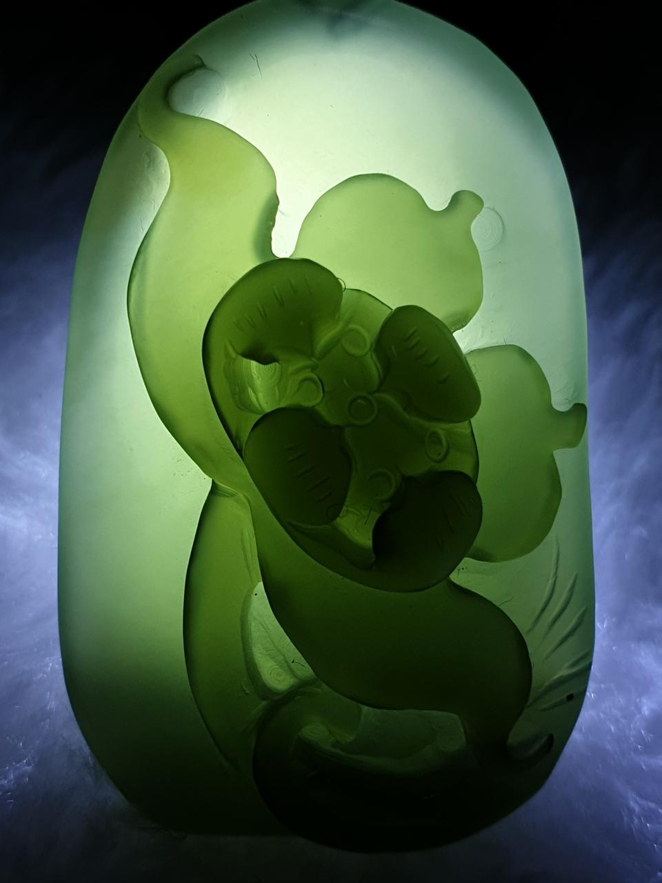 천연 고퀄 화전옥 꽃문양 목걸이 (인증서있음)