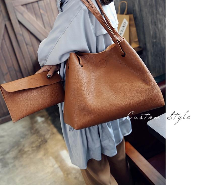 여성 더블 핸드백 + 파우치 2종세트 파격특가