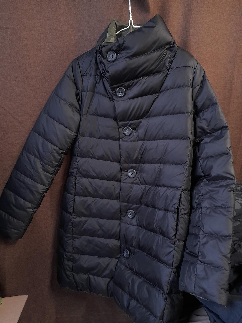 55 이중오리털패딩(검정,초록)