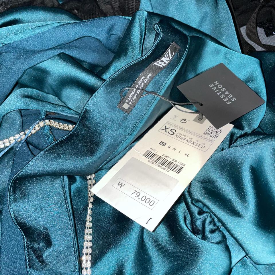 자라 실크 나시원피스