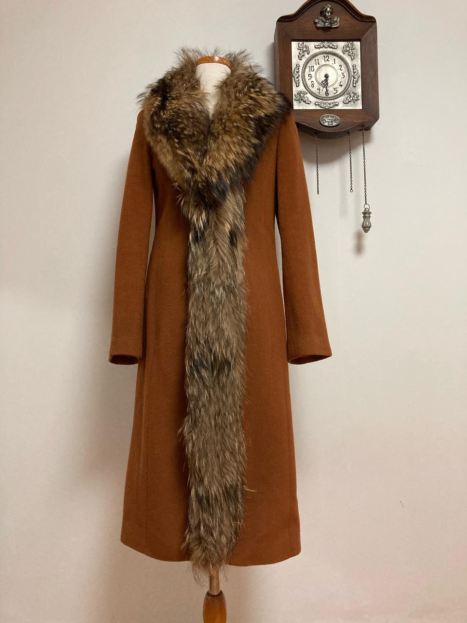 XIX 라쿤털 모직롱코트55