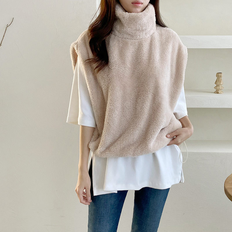 루즈핏 캐주얼 국내산 알링 조끼 베이지