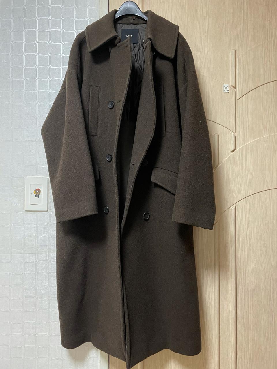 리스트 롱모직코트 (누빔,카키브라운) +목도리 덤으로 드려요