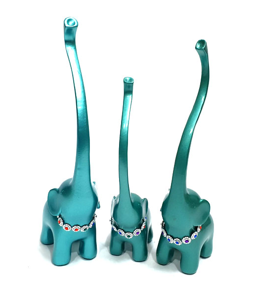 민트색상 코올린 코끼리가족 3p (마블)