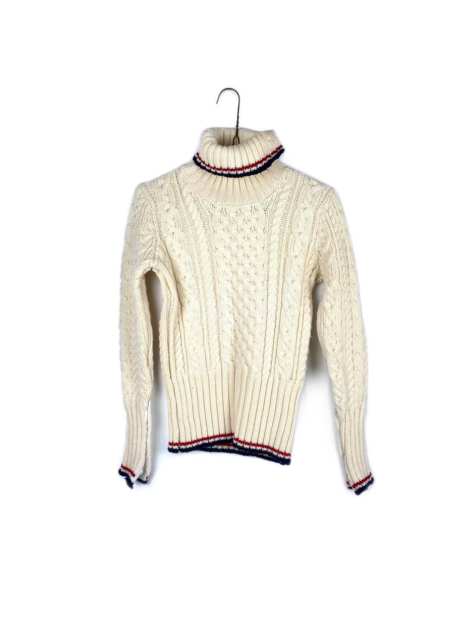 여성 톰브라운 모헤어 목폴라 니트