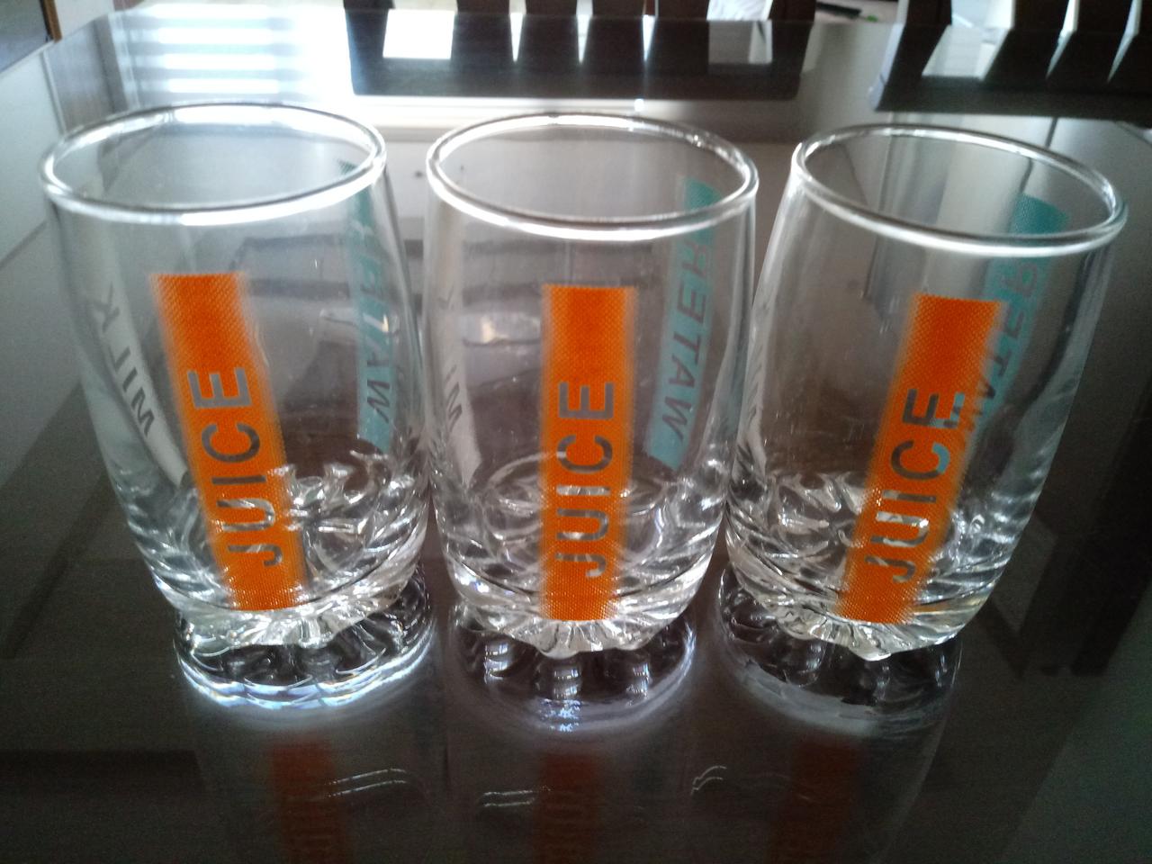 우유,쥬스,맥주글라스9pcs(미사용)