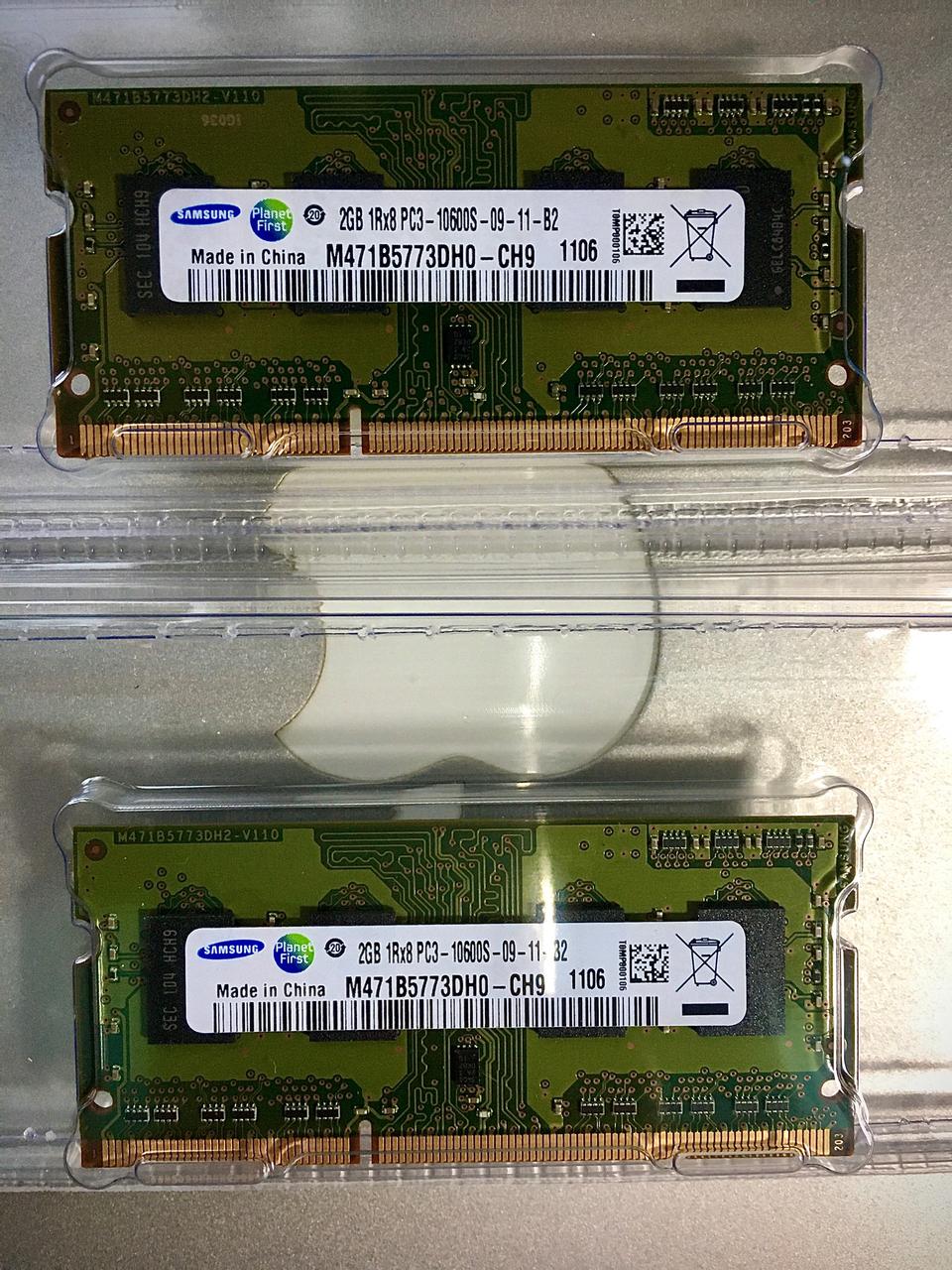 삼성 노트북 램 DDR3 2gb 10600s 2개