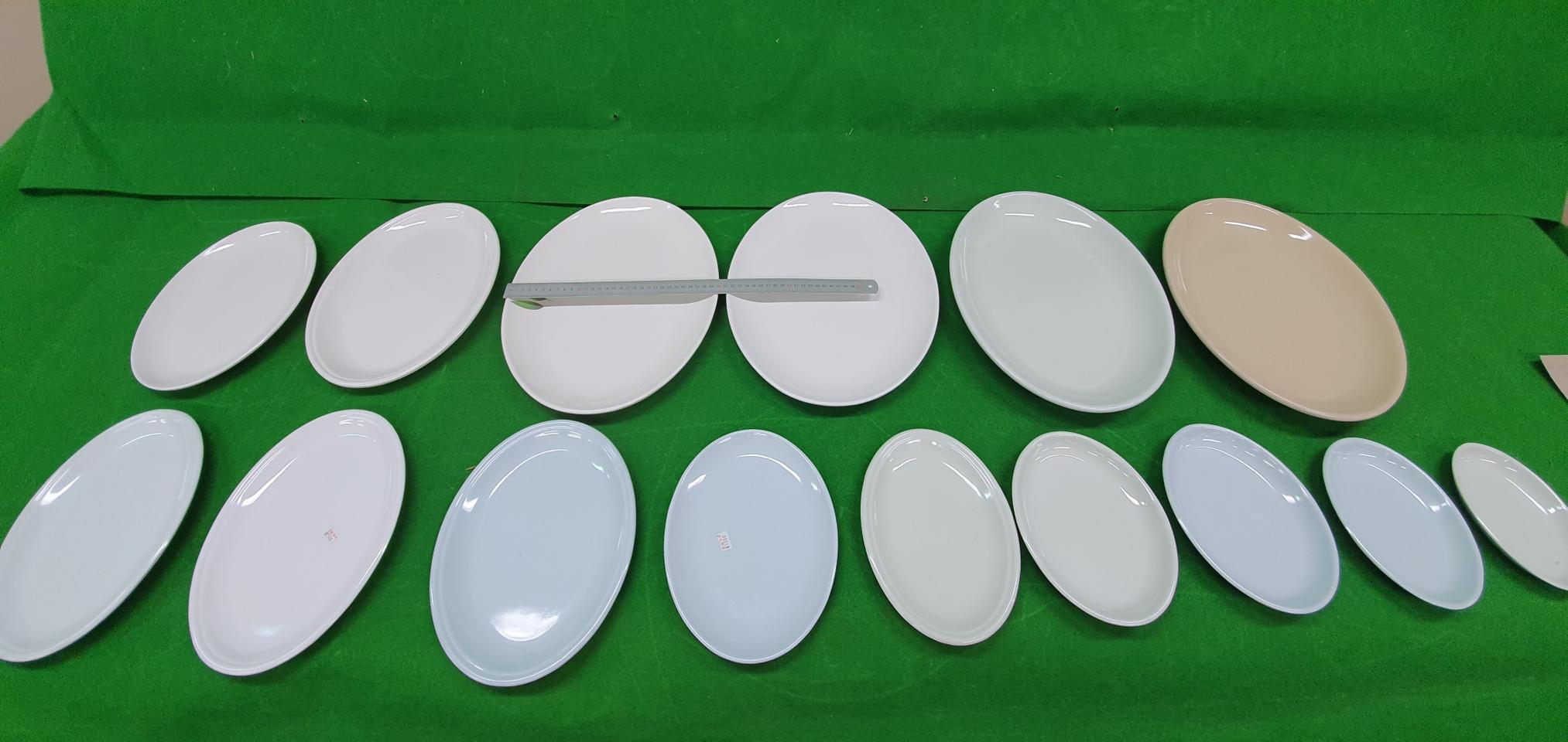 그릇..타원형접시 땡 (힌식.중식.일식)