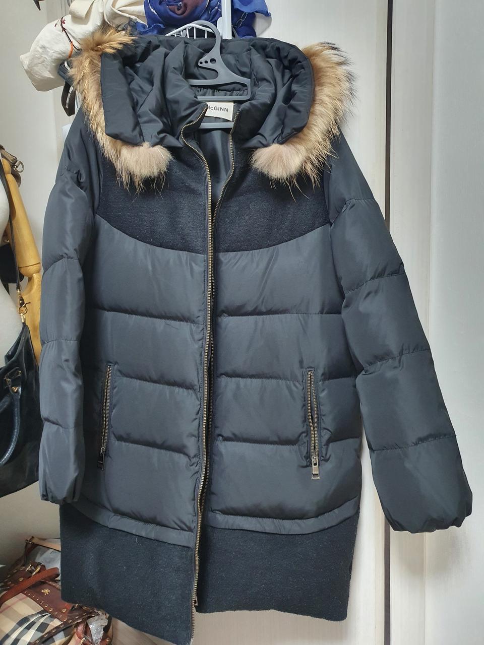 메긴 라쿤후드 오리털 패딩 66